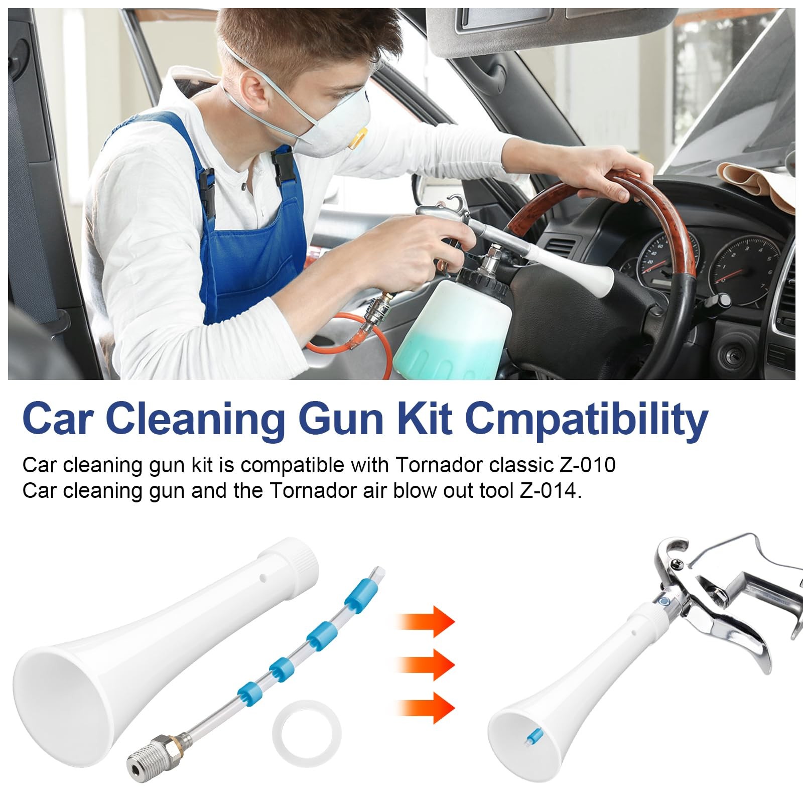 Ahuliao Car Cleaning Gun Kit for Classic Z-010 and Air Blow…