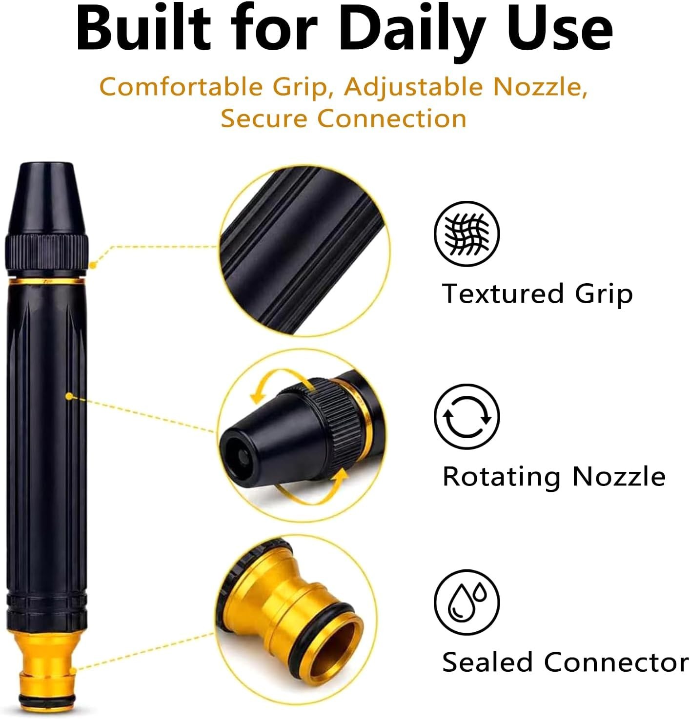 High Pressure Car Wash Water Gun Spray Nozzle Portable Washer for Auto