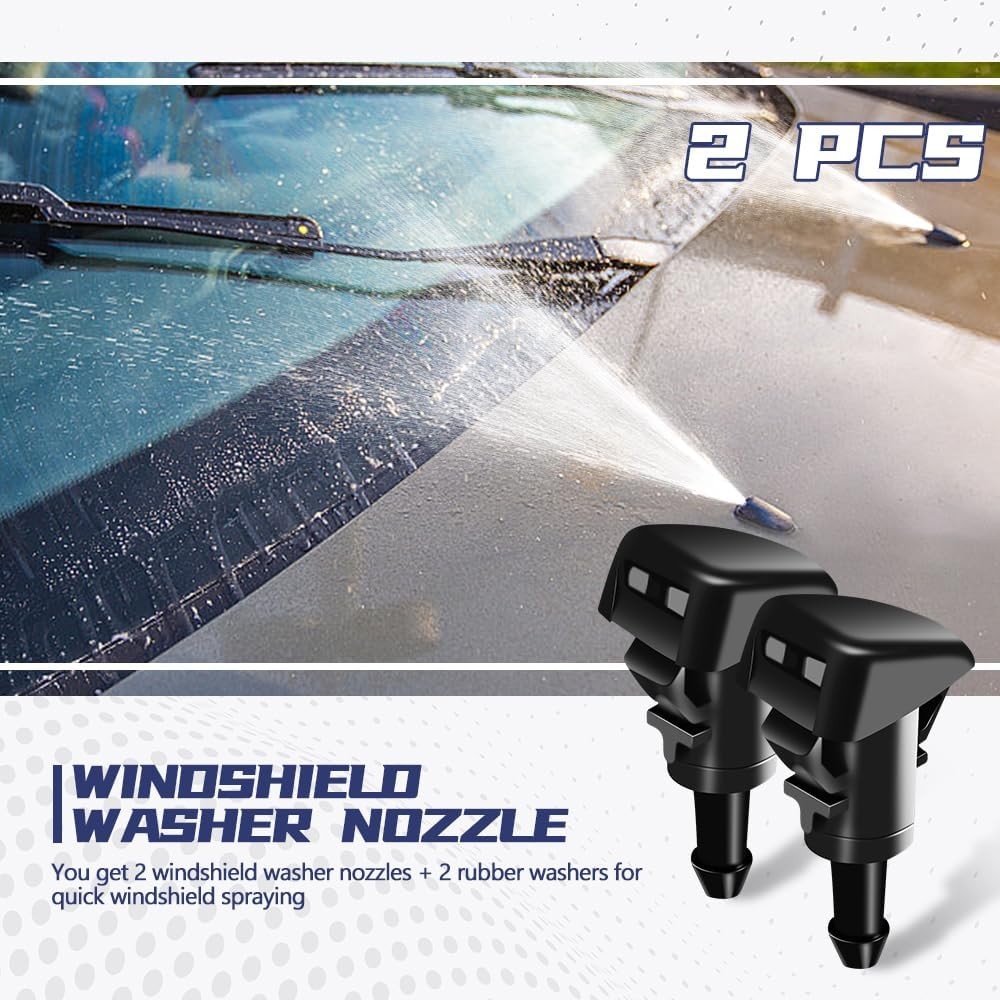 2PCS Front Windshield Washer Nozzle Compatible with Chrysler Dodge Ram,Car Winds