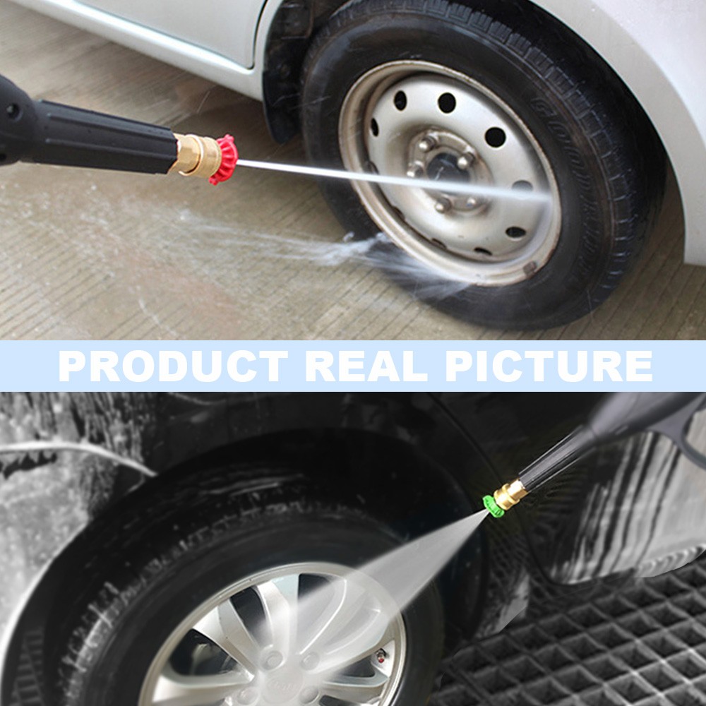 4000PSI High Pressure Power Washer Spray Gun Wand Lance Nozzle Tips Kit w/ Hose