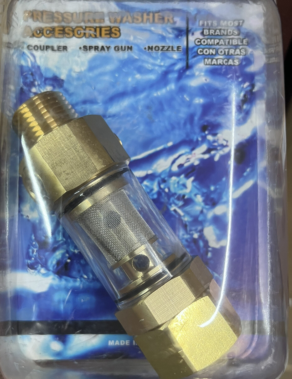 General Pump Clear View Pressure Washer Inlet Filter 1/2″ NPT x 3/4″ GH 100649
