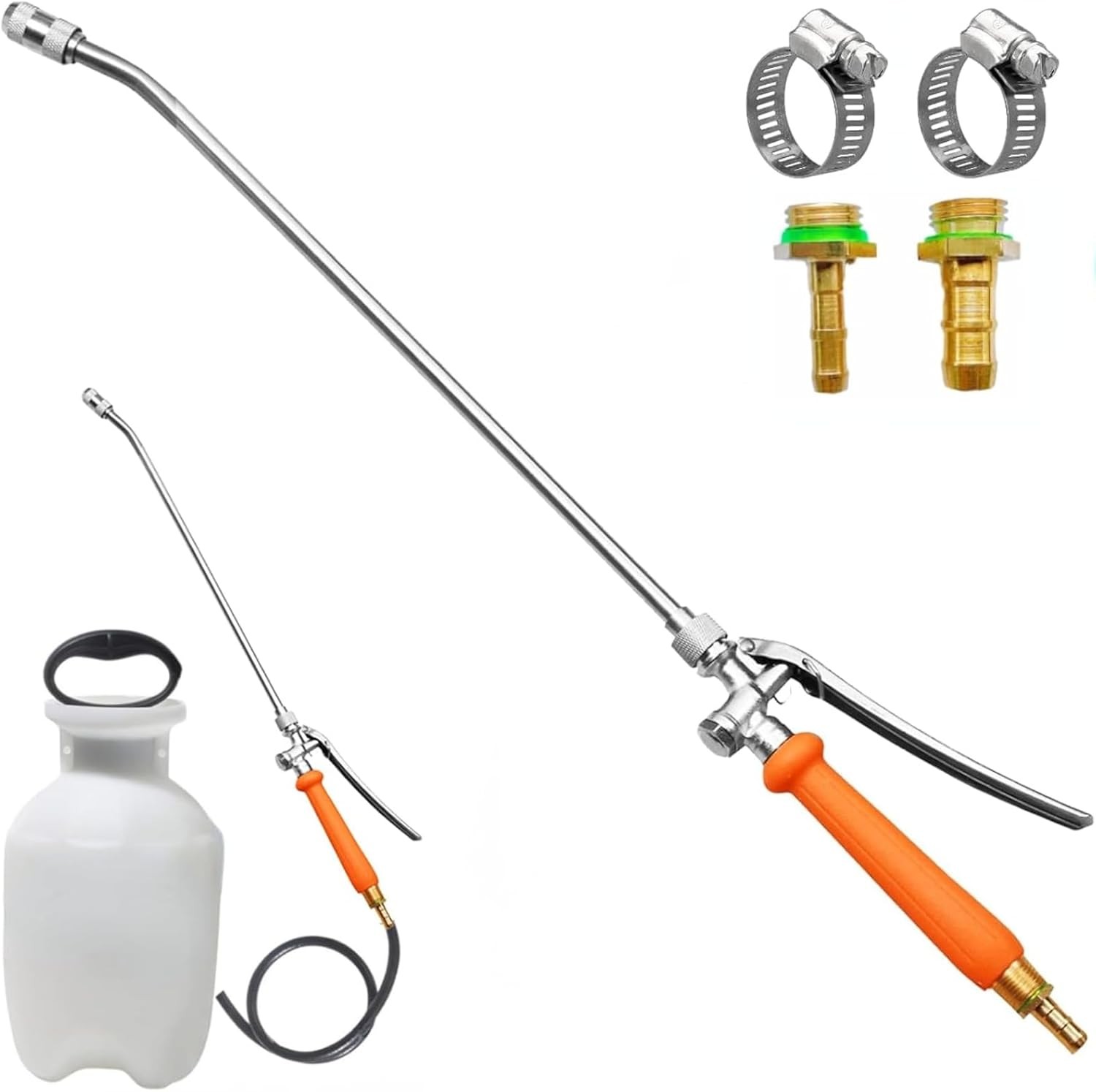 24 Inches Metal Sprayer Wand Compatible with Pump Sprayer 1/4″ & 3/8″ Brass