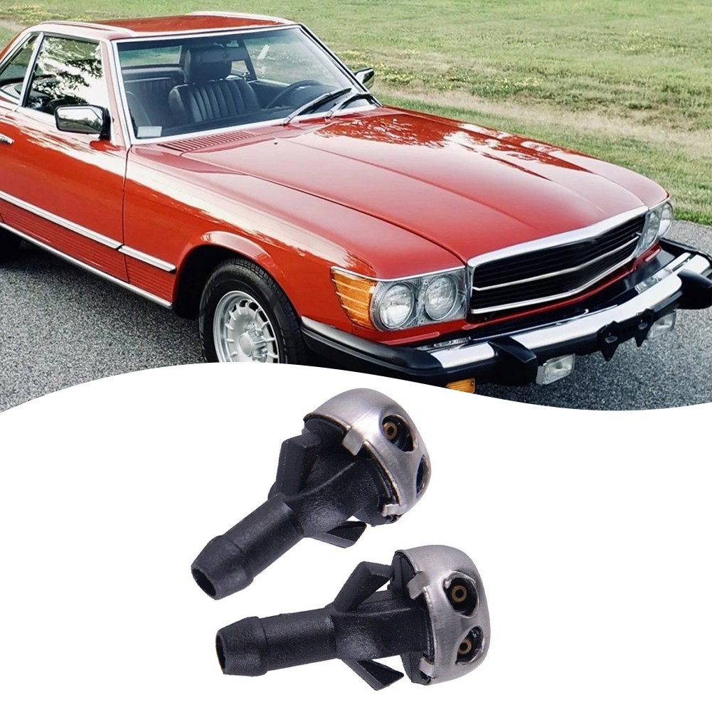 2pcs Windshield Washer Nozzles for 450SL R107 W114 W115 380SL Mercedes 560SL