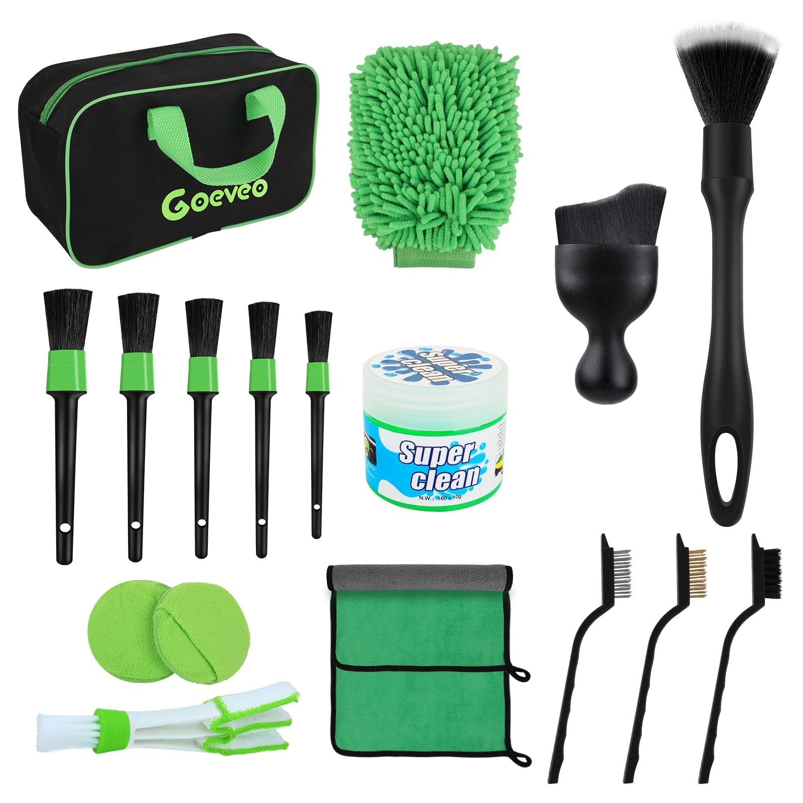 Goeveo 18PCS Car Detailing Brush Set, Interior Kit for…
