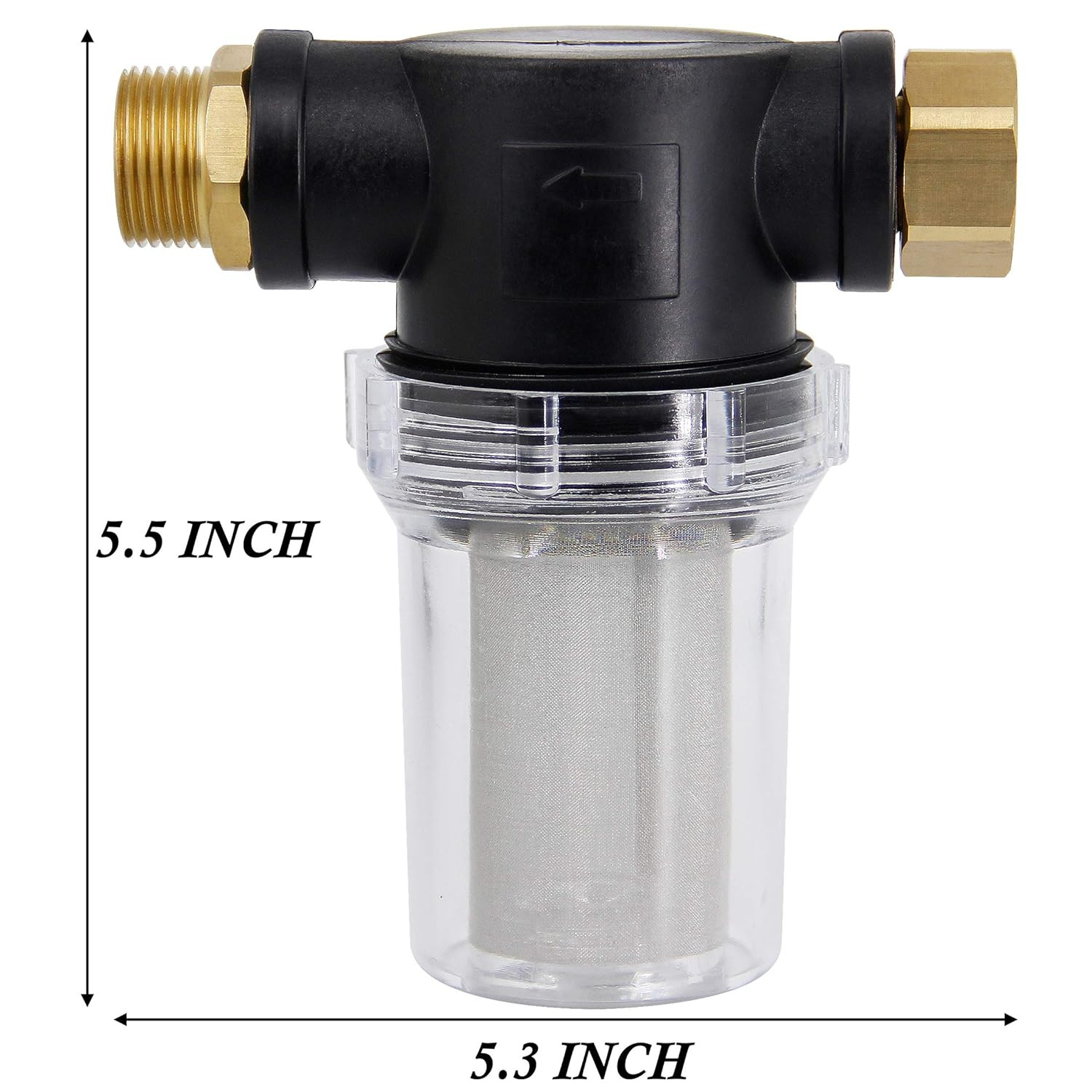 Hose Filter Attachment Line Water Hose Filter with 100 Mesh and 40 Mesh Screen,