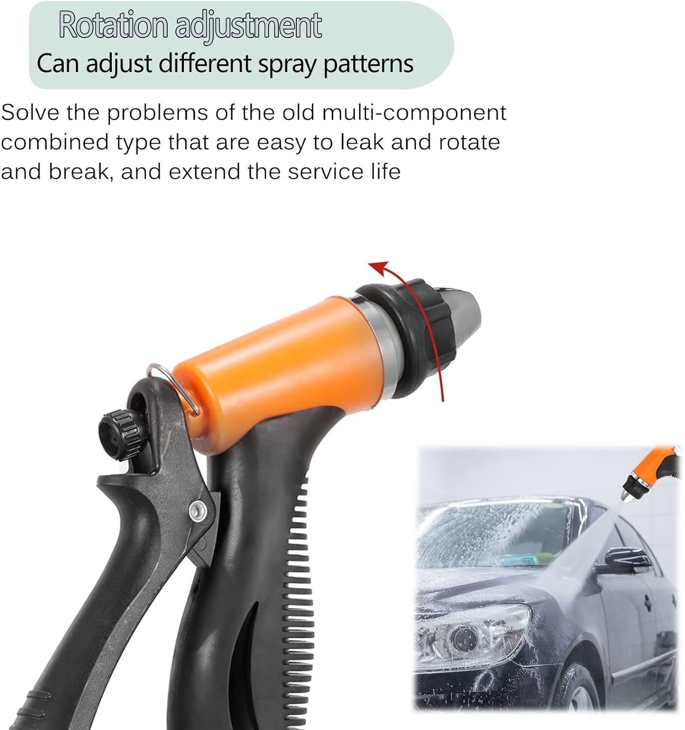 12V High Pressure Car Electric Washer Kit 130PSI Portable Self-Priming Wash Pump