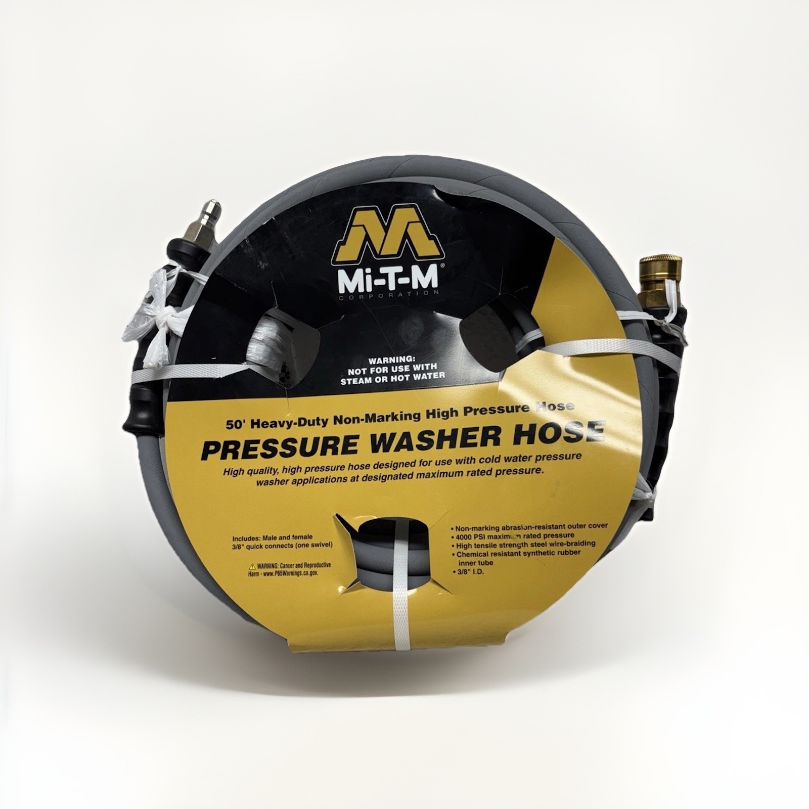 Mi-T-M AW-0851-0338 50′ x 3/8″ Pressure Washer Hose 4000psi w/Quick Connect NEW