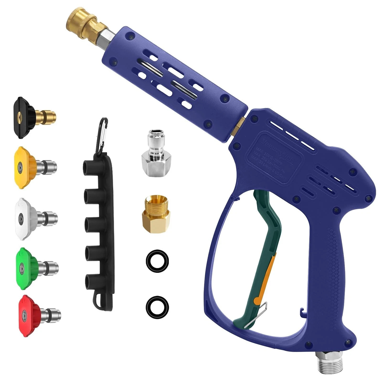 YeewayVeh High Pressure Washer Gun with 3/8″ Quick Connect and M22 14mm / 15m…