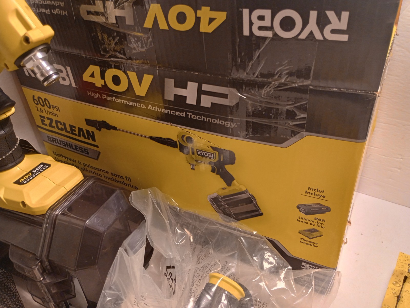 RYOBI EZClean 40V Cordless 600 PSI Pressure Washer charger only no battery
