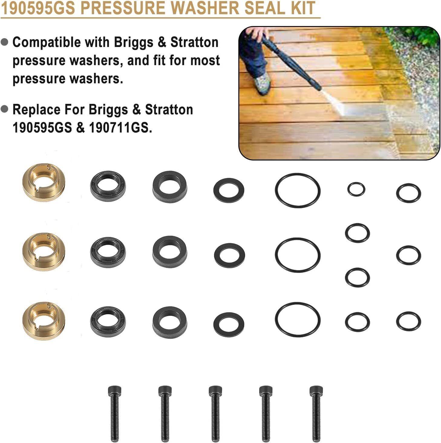 Upgraded Pressure Washer Seal Kit Used on Some Medium Frame Pressure Washer Pump