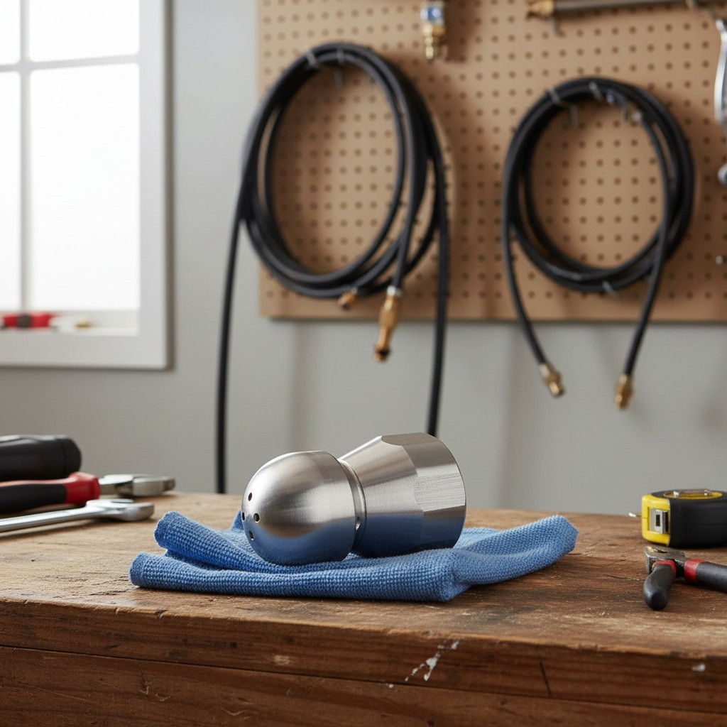 Compact Hydro Jet Nozzle for Sewers – 3/8 Inch, 4000 PSI, Lightweight Design