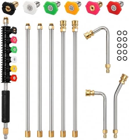 Pressure Washer Extension Wand 9 Pack with 6 Nozzle Tips 4000 PSI