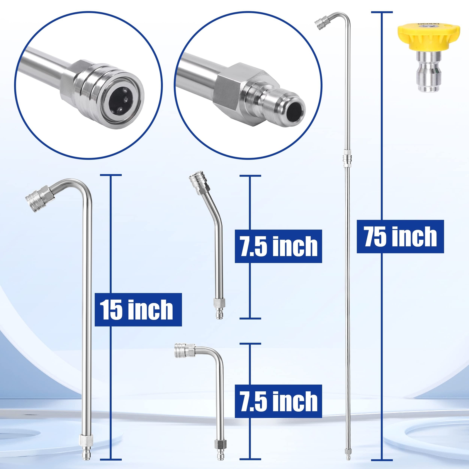 M MINGLE Pressure Washer Extension Wand – 60″ Upgrade Power Washer Lance – Pr…