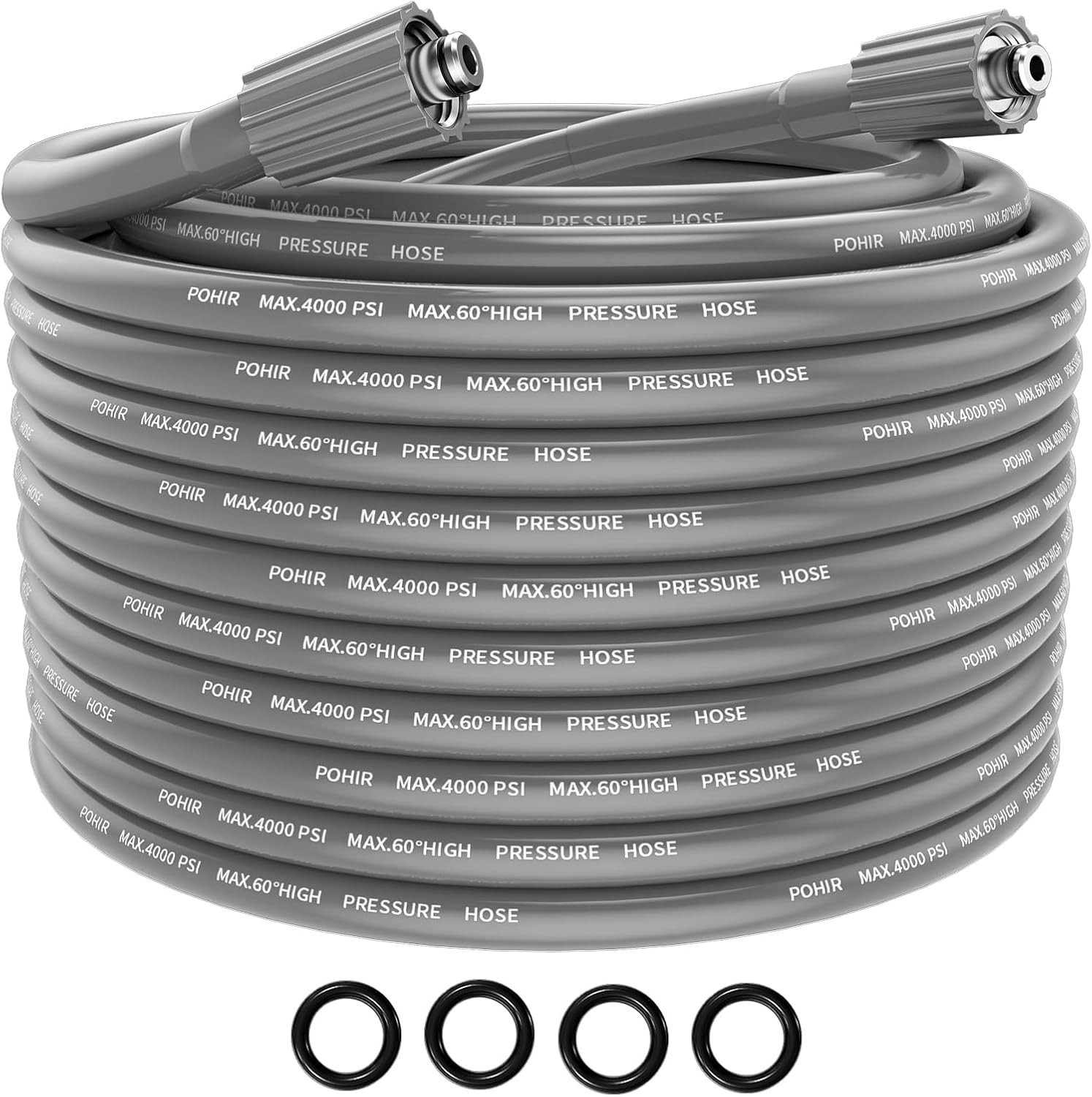 Super Flexible 25ft Pressure Washer Hose – Perfect for Home and Professional Use