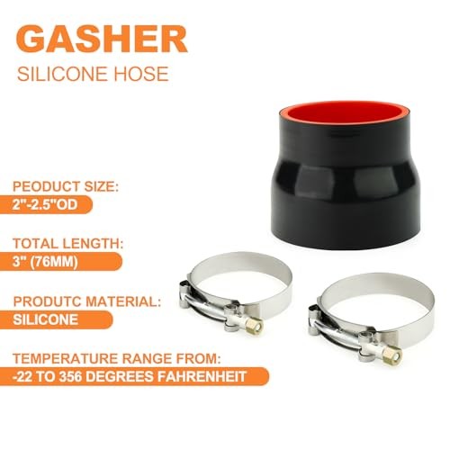 1PCS Straight Silicone Hose 2″ID-2.5″ID, 2-2.5 Inch Straight（length 76mm）