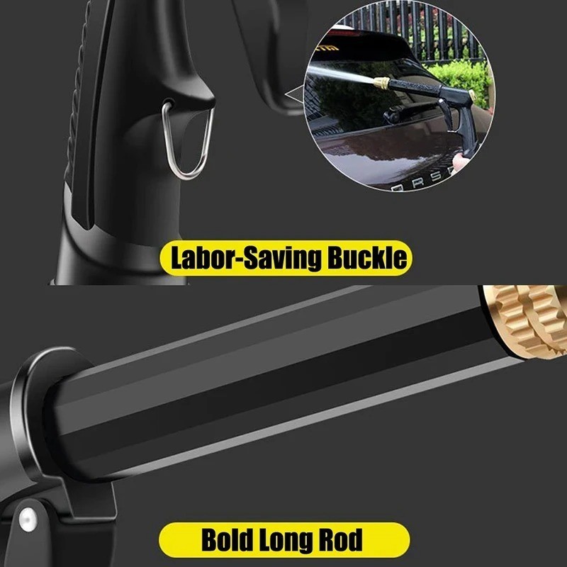 Portable High-Pressure Water Gun Car Wash Cleaner & Garden Hose Nozzle with Foam