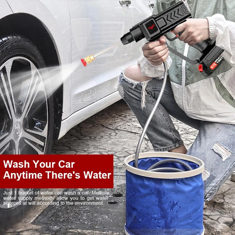 Cordless Pressure Washer, 1500 PSI Portable Power Washer with 6-in-1 Nozzle