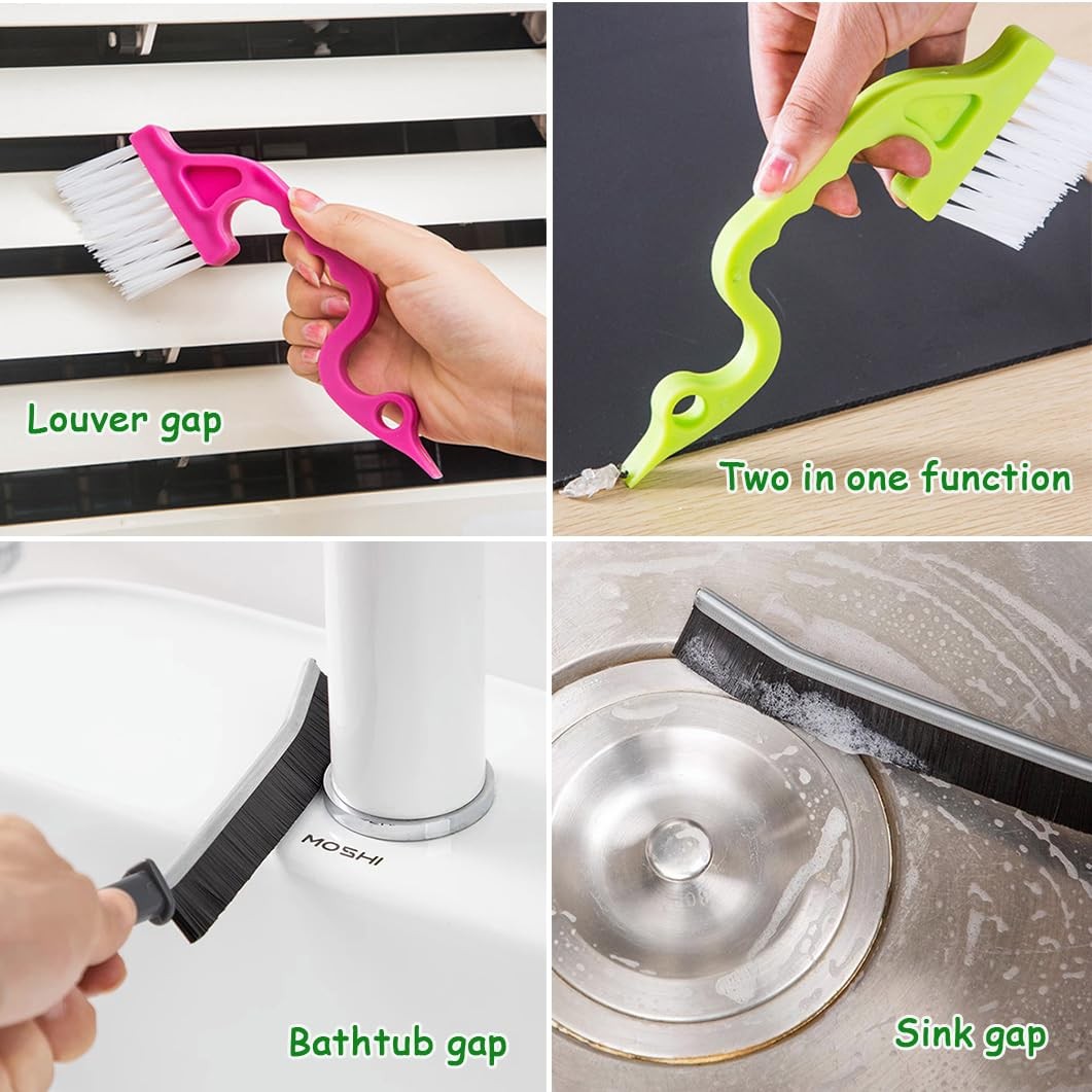 26Pcs Small Cleaning Brush,Crevice Brushes Mix Colors