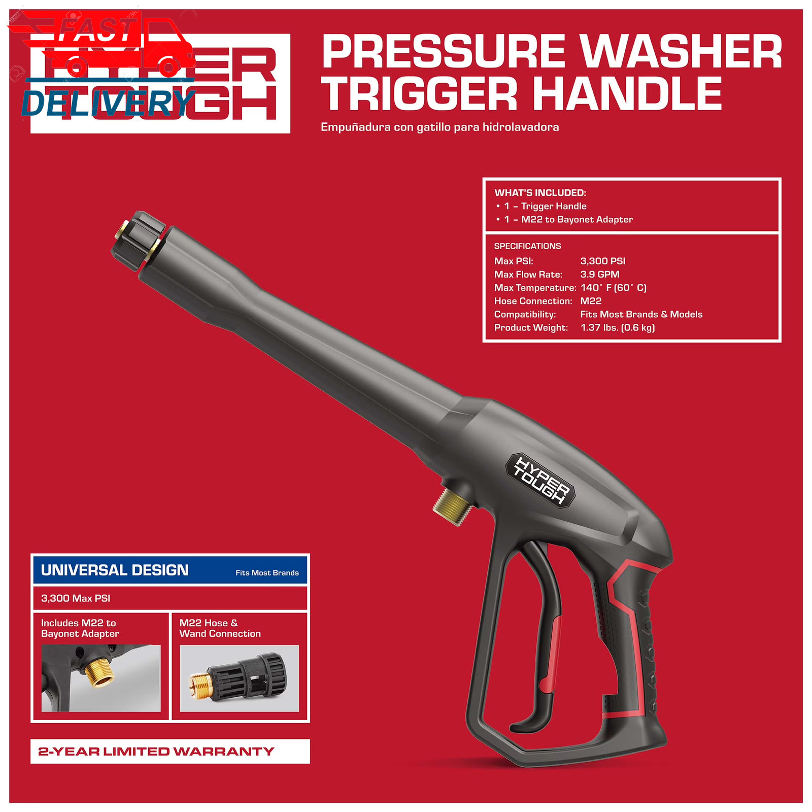 Universal Pressure Washer Trigger Handle Replacement for Gas, Black ✌️👍
