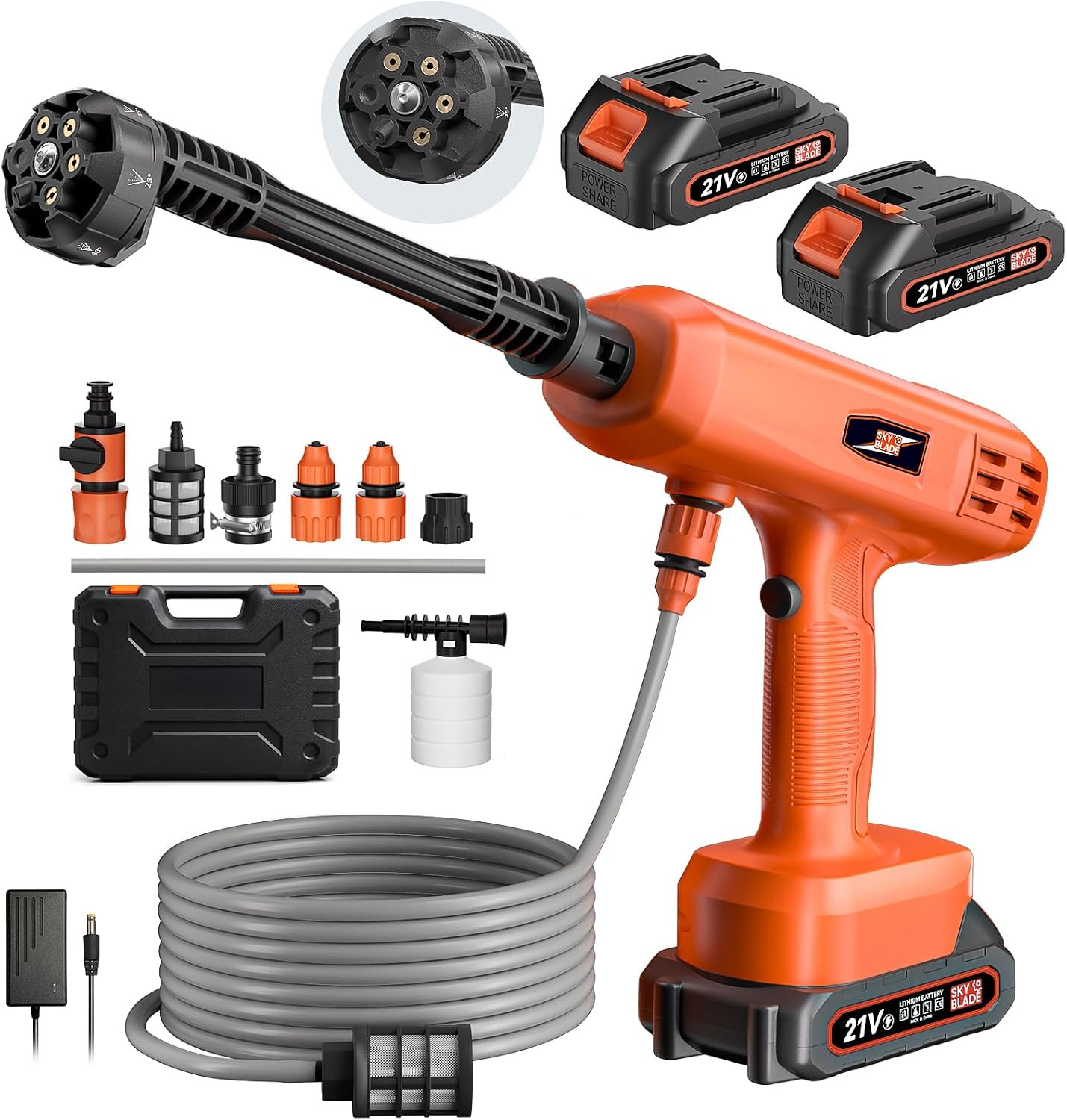 Cordless Pressure Washer, Portable Battery Power Washer Electric Car Pressure Wa