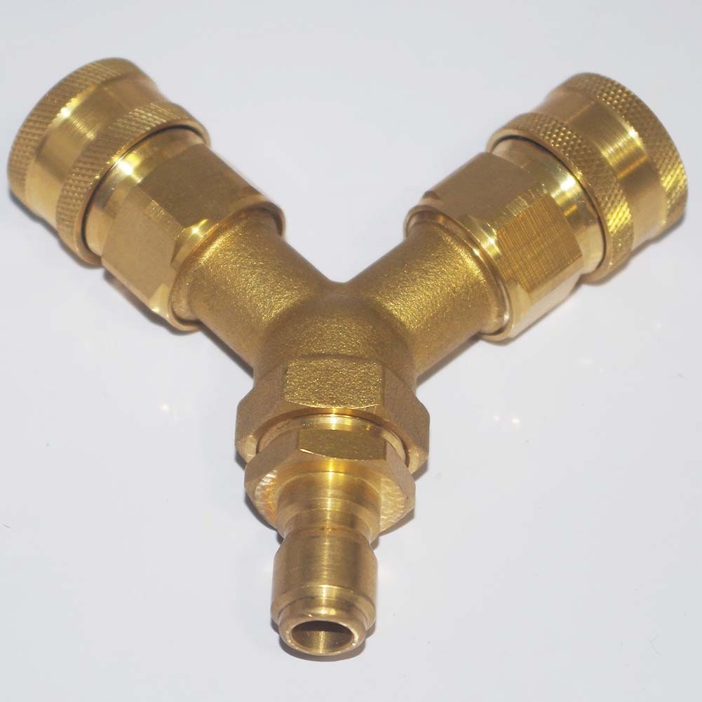 Washer Tee Splitter Brass Dual System For 4.0 GPM Gold Splitter 3/8 Inch