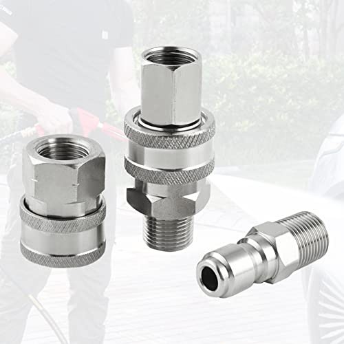 Adaptadores De Acero Inoxidable Rapida Conexion Para Lavadora 5000 Psi 4 Piezas