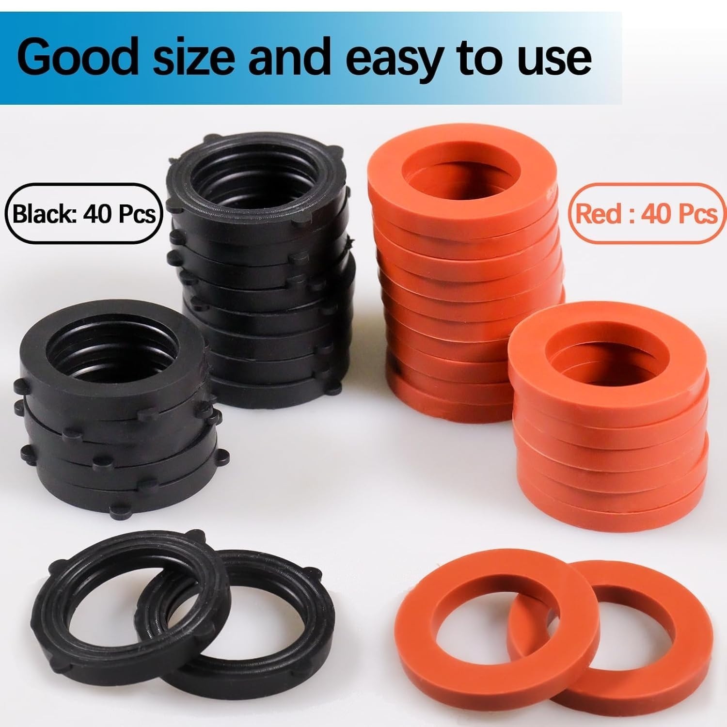 Arandelas De Goma Para Manguera 3/4”, Sellos Resistentes, Pack 80 Unidades NUEVO