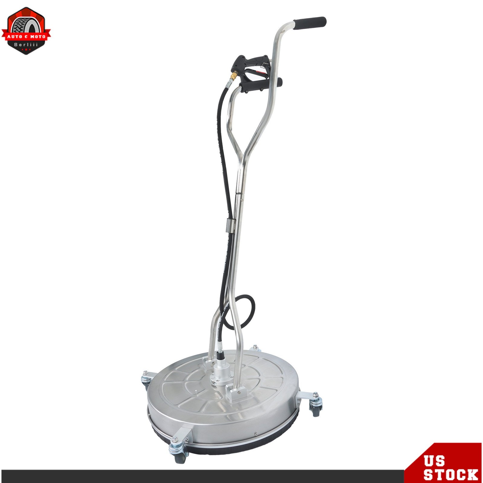 24″ Pressure Washer Surface Cleaner 6000 PSI w/ Handles & Wheels Quick Connect