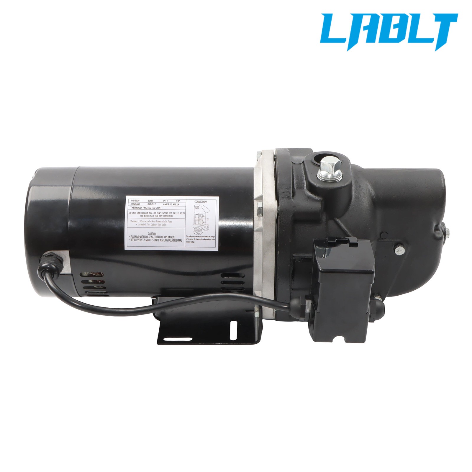 LABLT Heavy Duty Shallow Well Jet Pump SWS100 1 HP 510 GPH 1PH 115/230V 3480RPM
