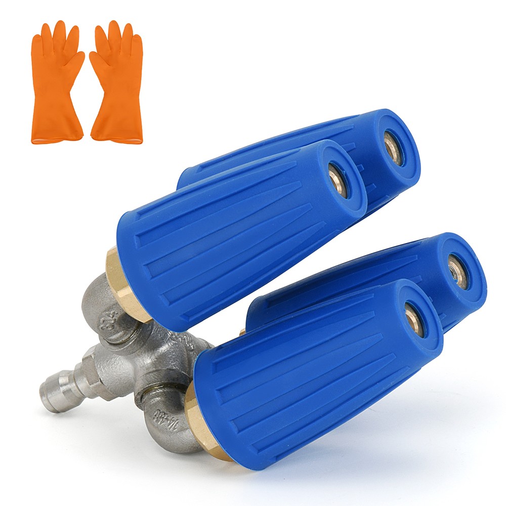 4-in-1 Rotating Turbo Nozzle Pressure Washer Tip 1/4″ Quick Connect 4000 PSI