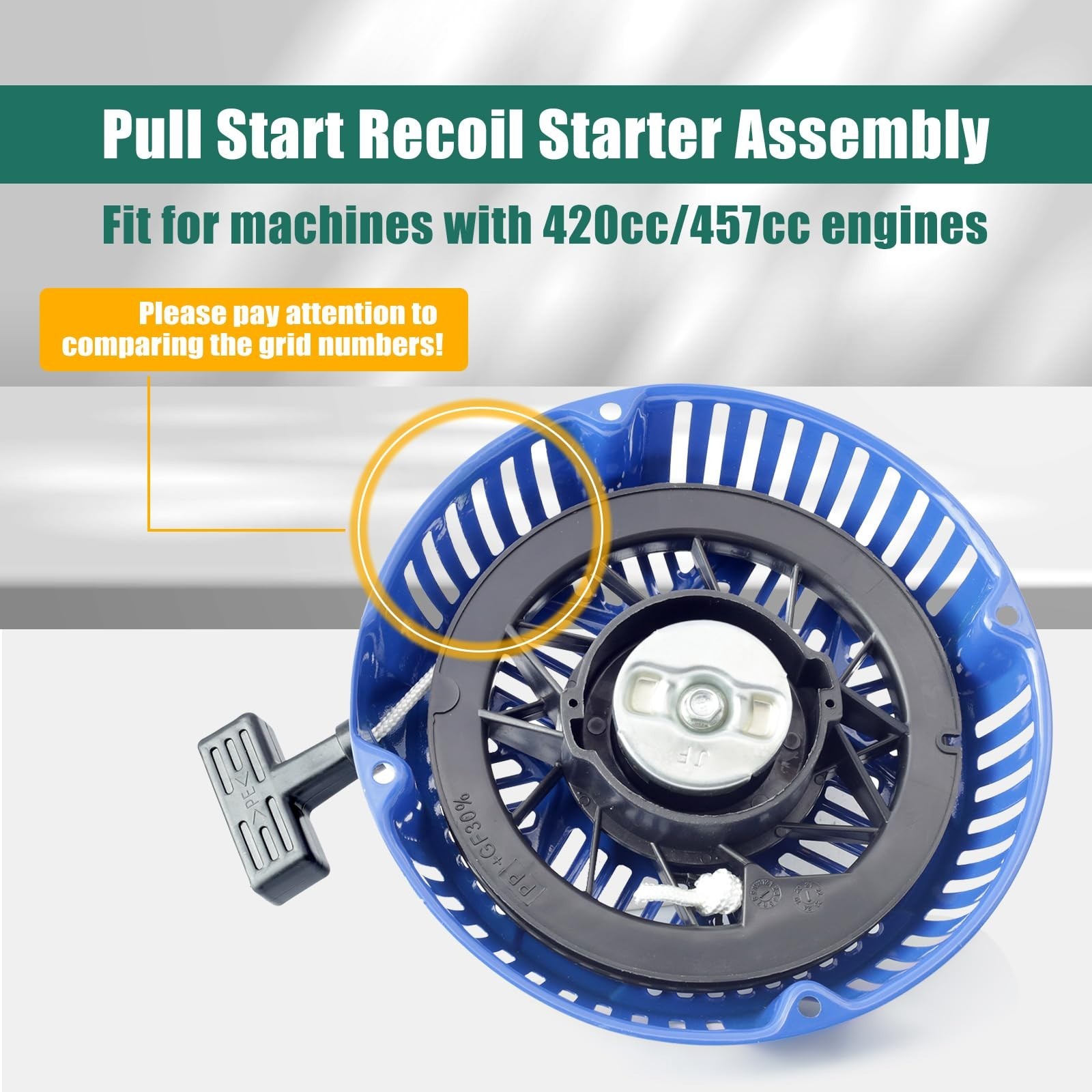 Recoil Starter Replacement for 420cc 457cc Generator & 15HP Pressure Washer 9000