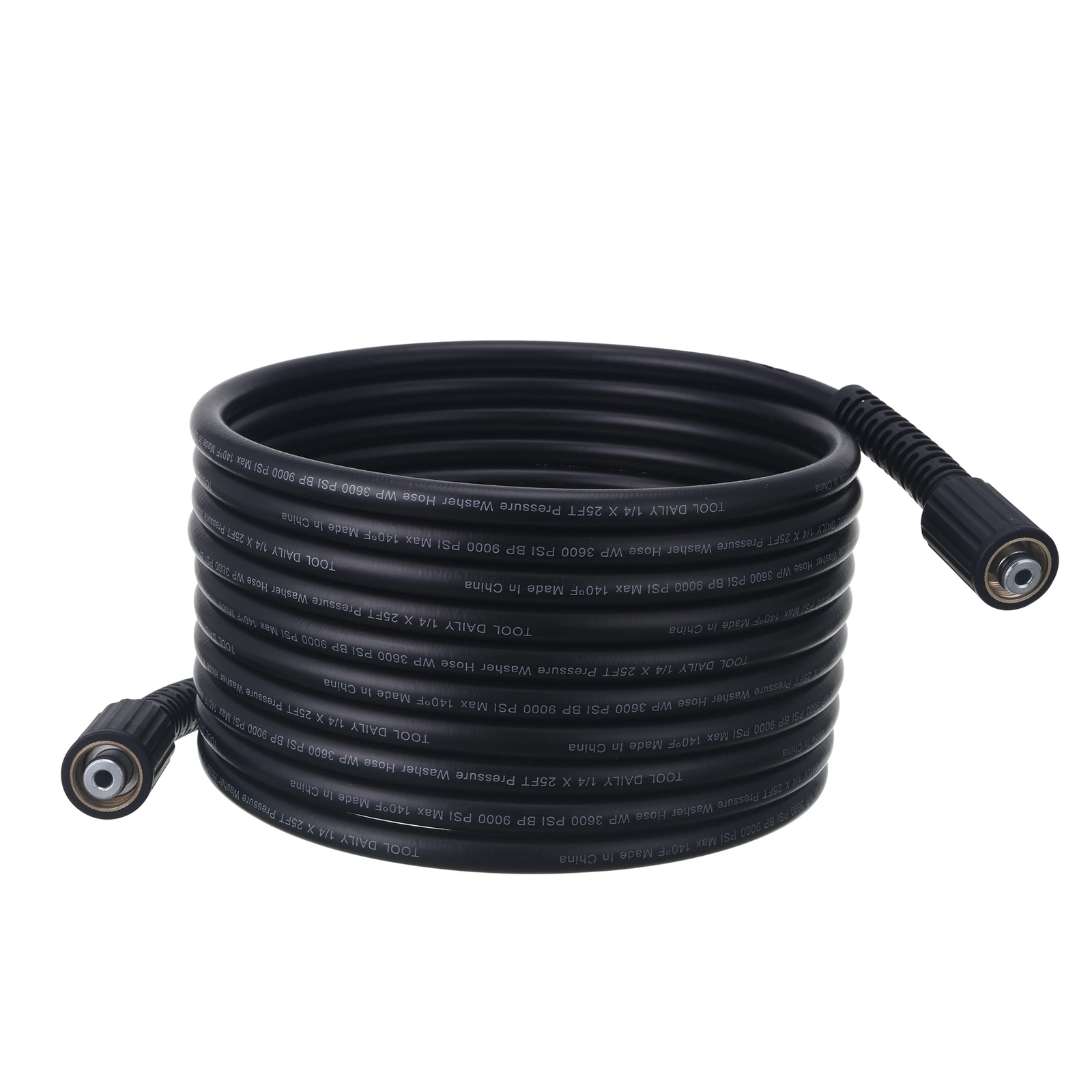 High Pressure Washer Hose 25 FT X 1/4 Inch 3600 PSI M22 14mm Power Washer Hos…