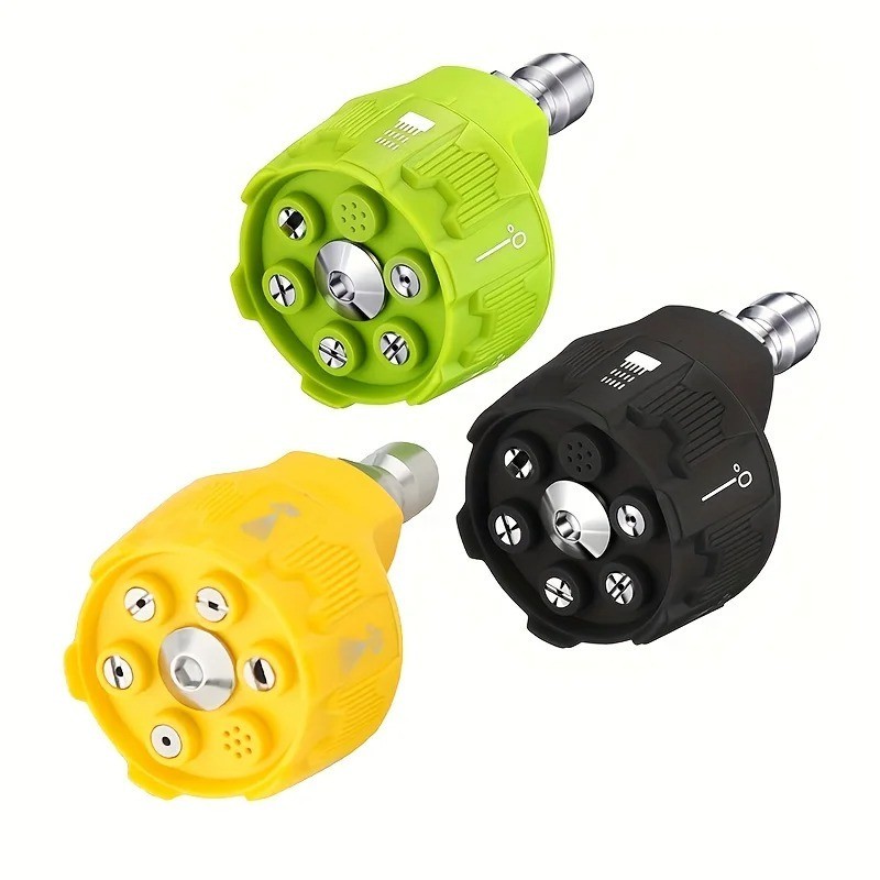 High Pressure Washer 6-in-1 Spray Nozzle Adjustable Car Wash Water Gun Tip