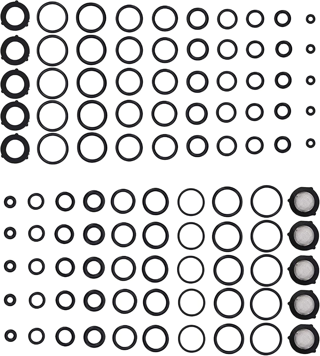 High Pressure Washer O Ring Kit 100 Pieces Replacement Rubber Ring | For Power