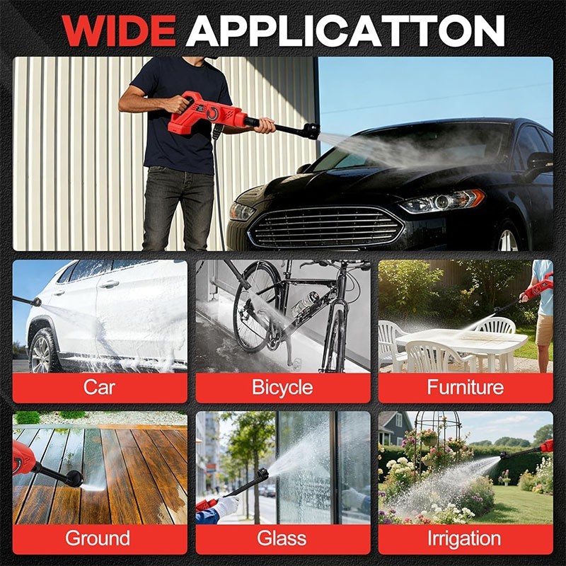 Brushless Cordless Pressure Washer Compatible with Milwaukee 18V Battery