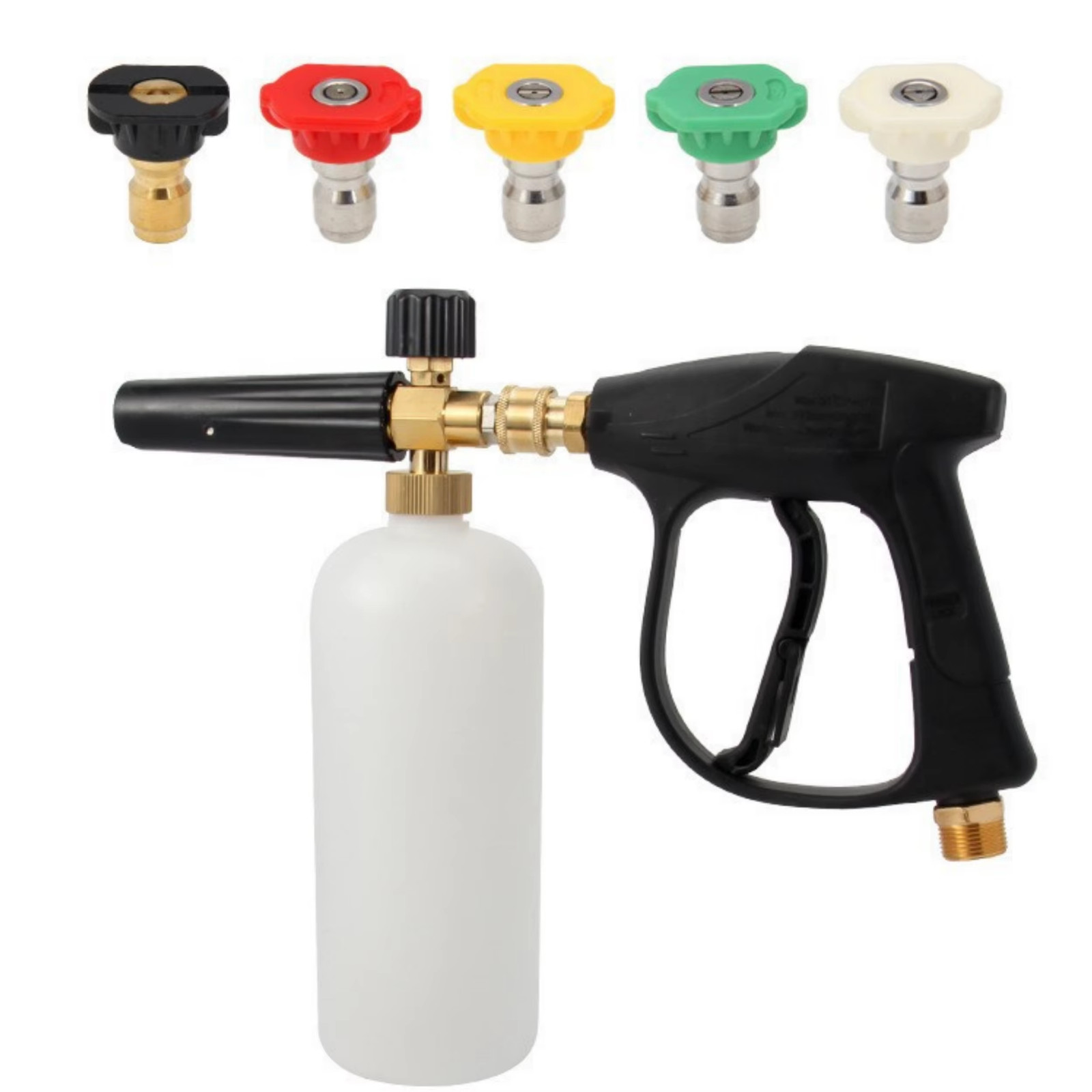 300 Bar High – Pressure Washer – 1L Foam Cannon, 5 Nozzles, M22 – 14 Connection,