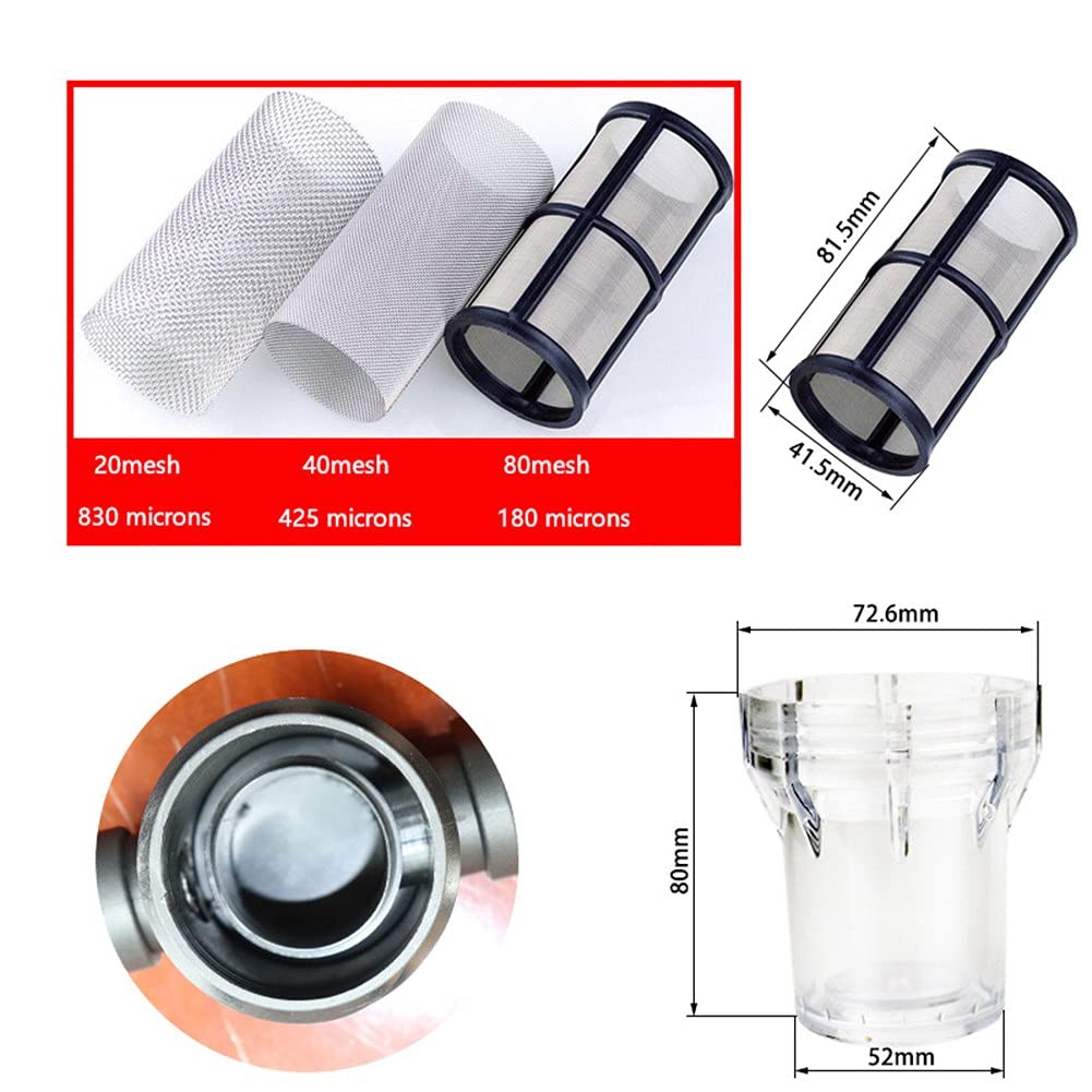 Sediment Filter Pressure Washer Filter Stainless Steel Filter 40Mesh Screen f…