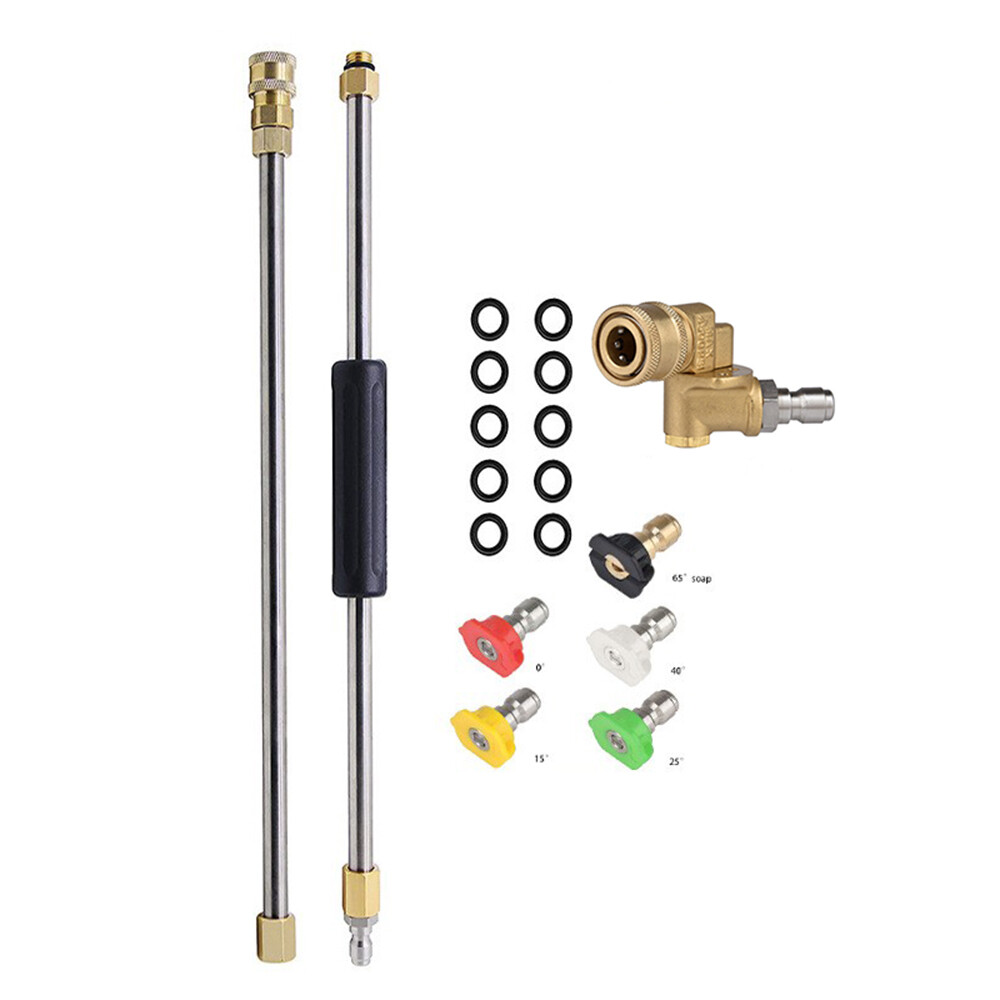 8pcs/Set Pressure Washer Extension Wand Power Washer Lance w/ Spray Nozzle Tips