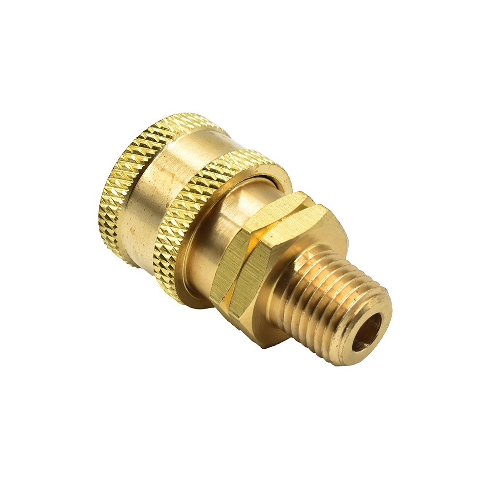 Interstate Pneumatics Pressure Washer 1/4 Inch MNPT Brass Coupler 5200 PSI