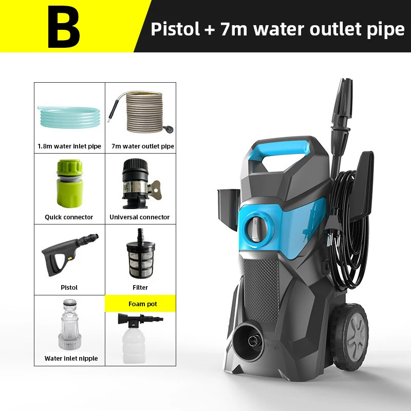 Portable High Pressure Car Washer – Automatic Household Cleaning Machine 220v