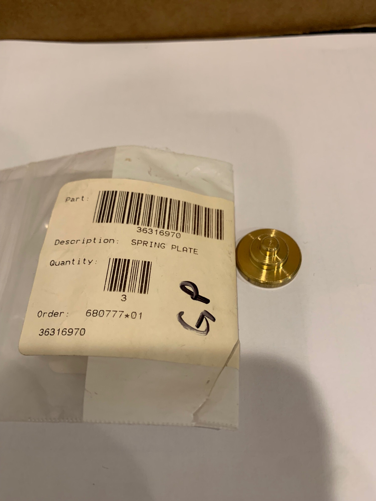 GENERAL PUMP UNLOADER SPRING PLATE 36316970