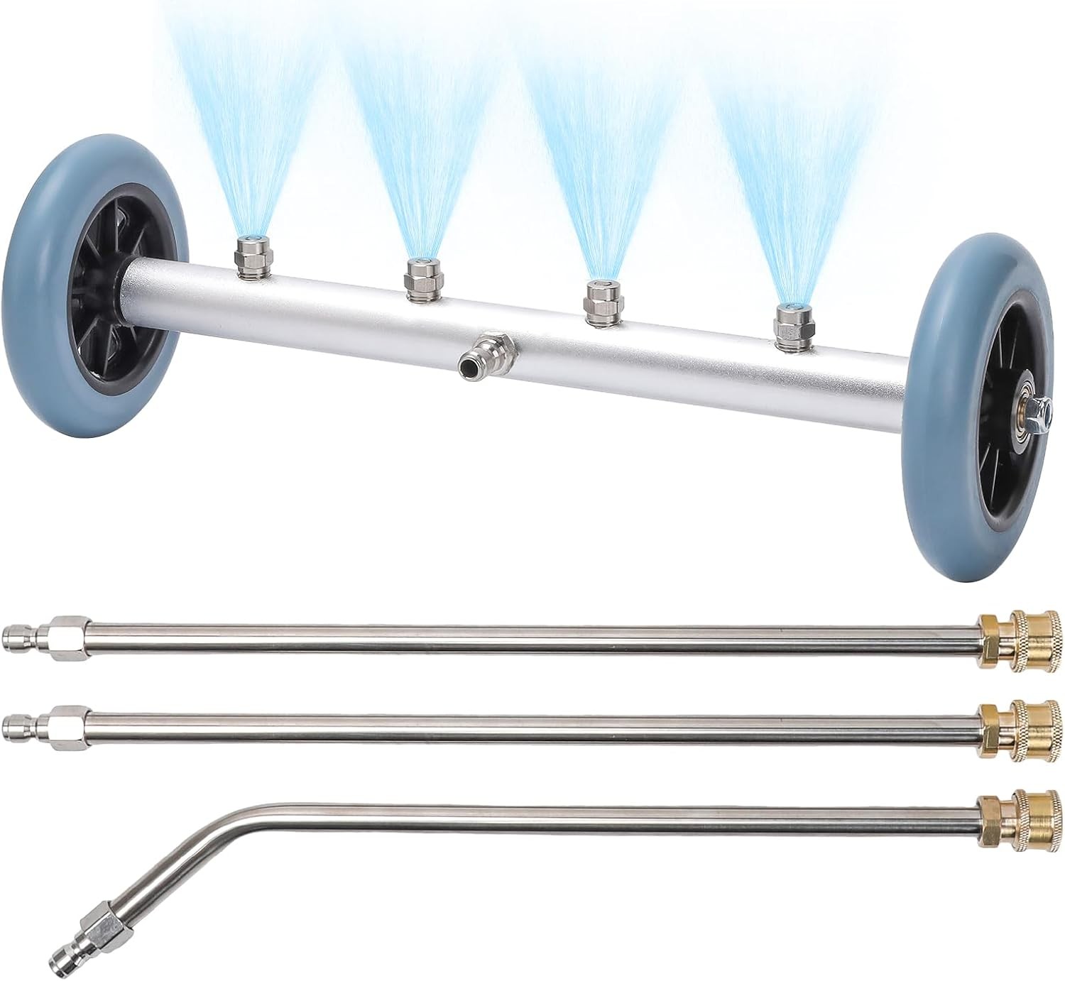 16″ Pressure Washer Undercarriage Cleaner w/ Extension Wands 4000 PSI