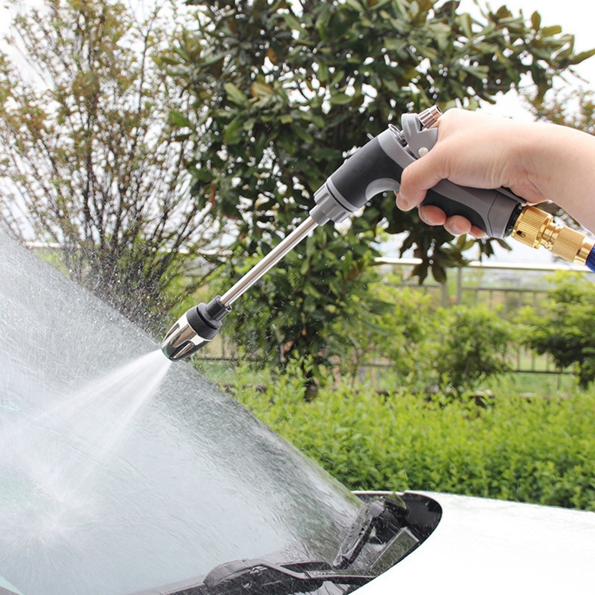 25ft, 50ft, 75ft, 100ft, Expanding Water Hose No-Kink Garden Hose with Nozzle