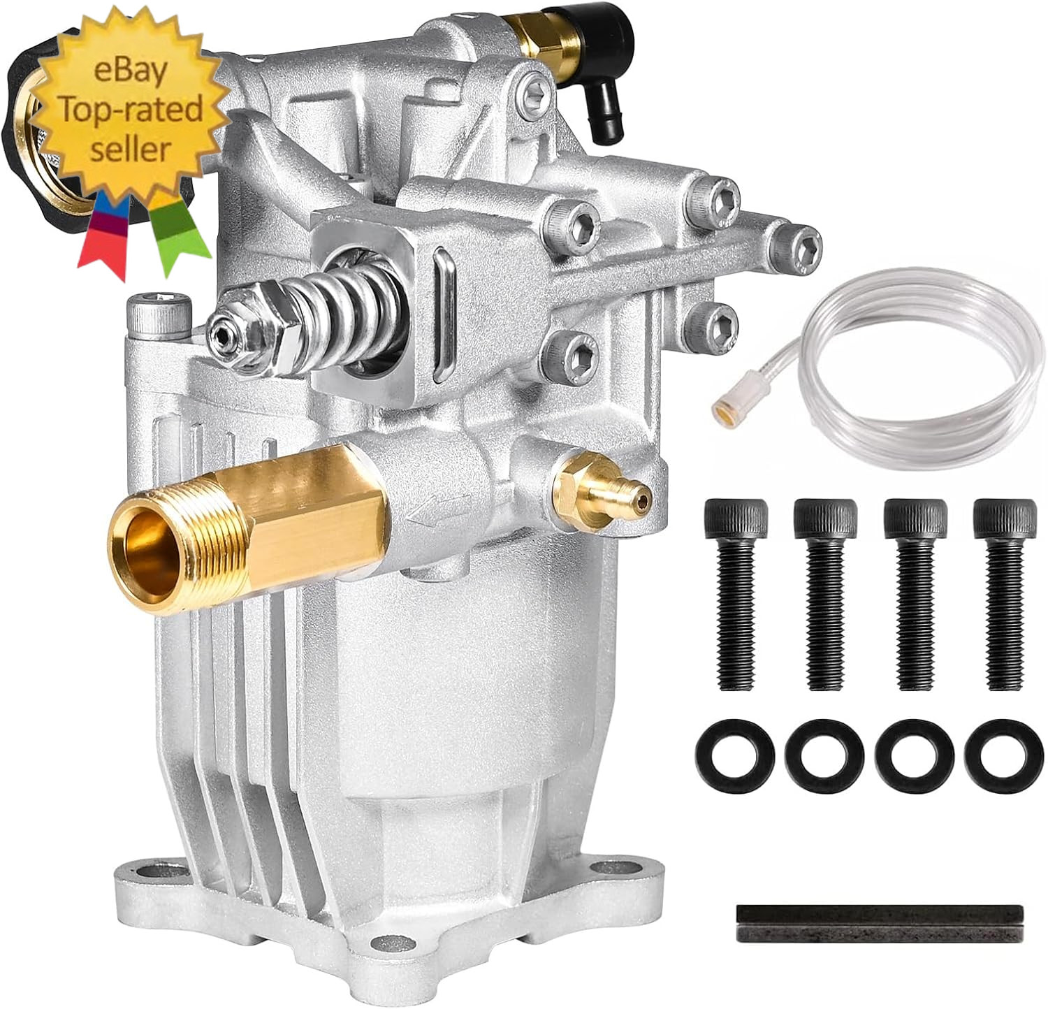 Horizontal 3/4″ Shaft Pressure Washer Pump 3400 PSI 2.5 GPM | Fits Honda GC160 G