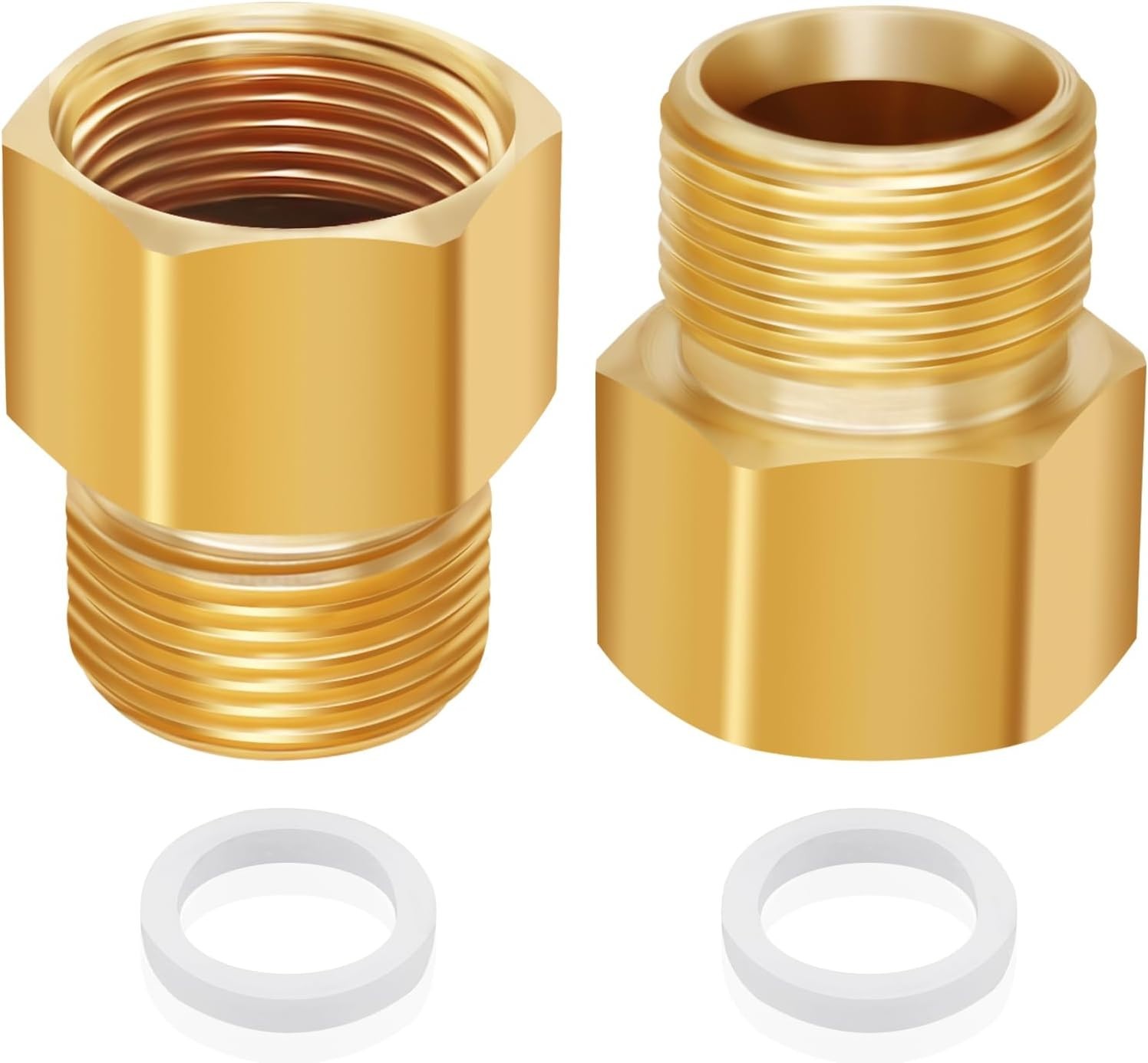 M22 High-Pressure Brass Washer Adapter – 4800 PSI M22-14 to M22-15 Conversion