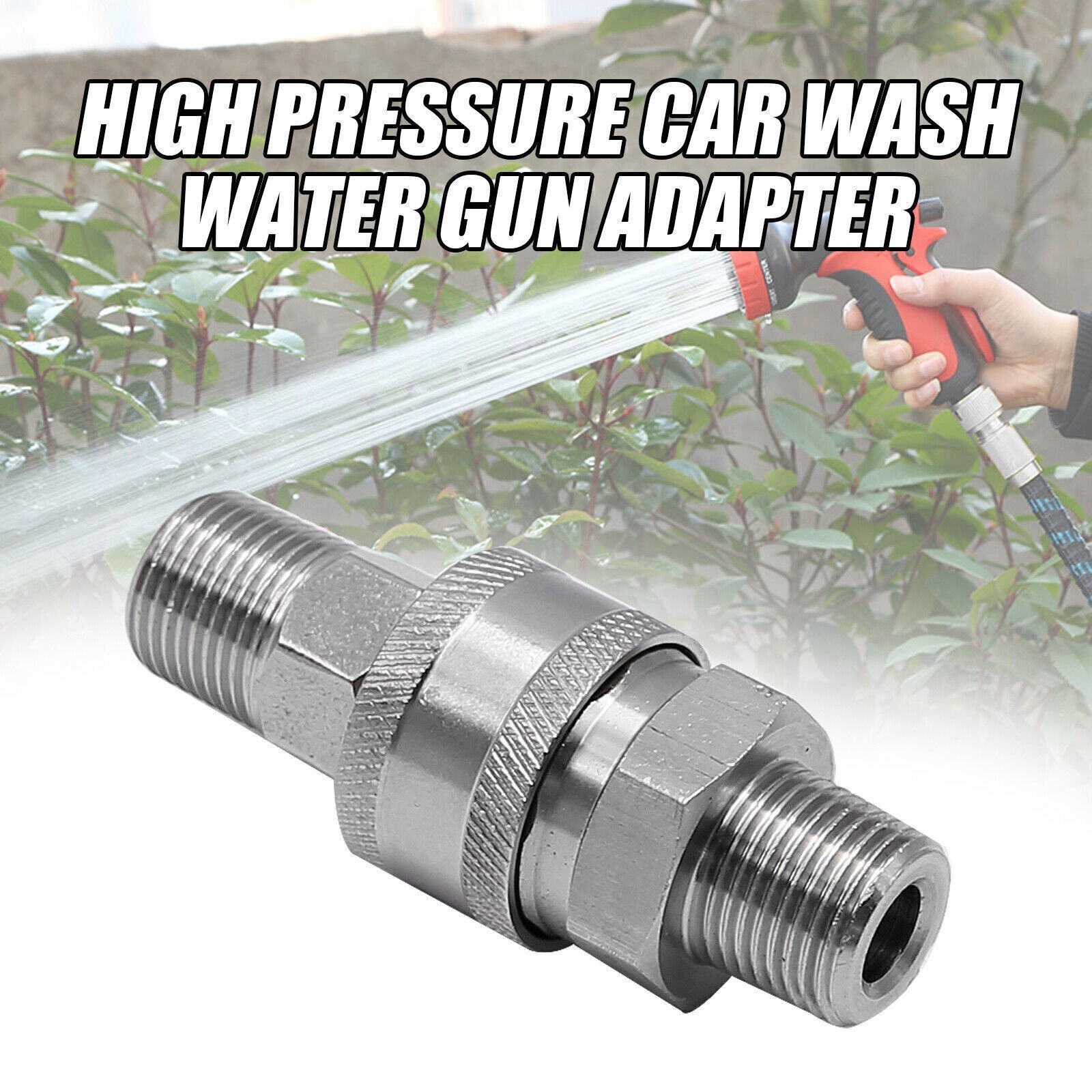 3/8″ Quick Connect Pressure Washer Adapter 5000 PSI Stainless Steel Car Wash Fit