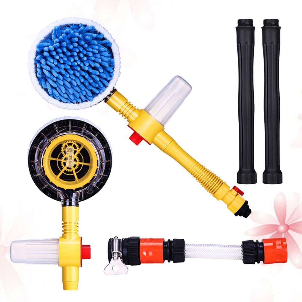 Vehicle Rotating Cleaning Brush Car Wash Brush Auto Water Spray Brush