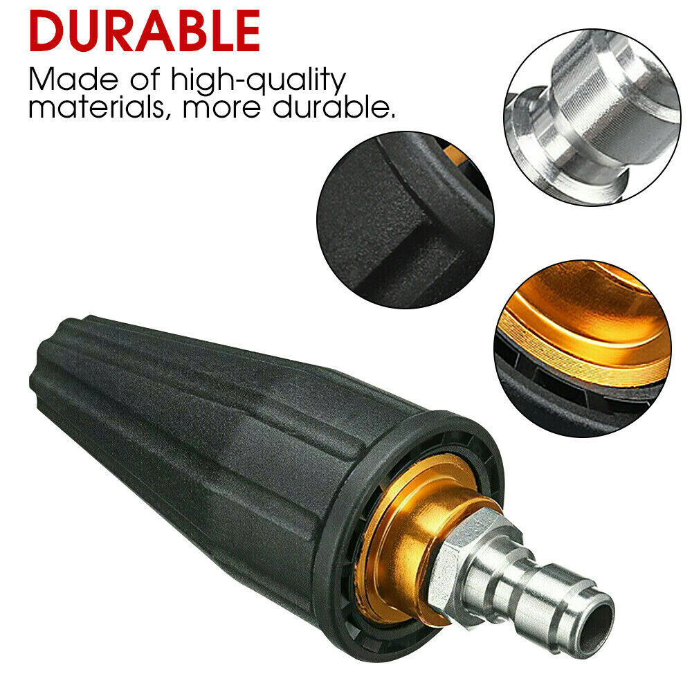 4.0GPM High Pressure Washer Rotating Turbo Nozzle Spray Tip 4000PSI 1/4″ Quick