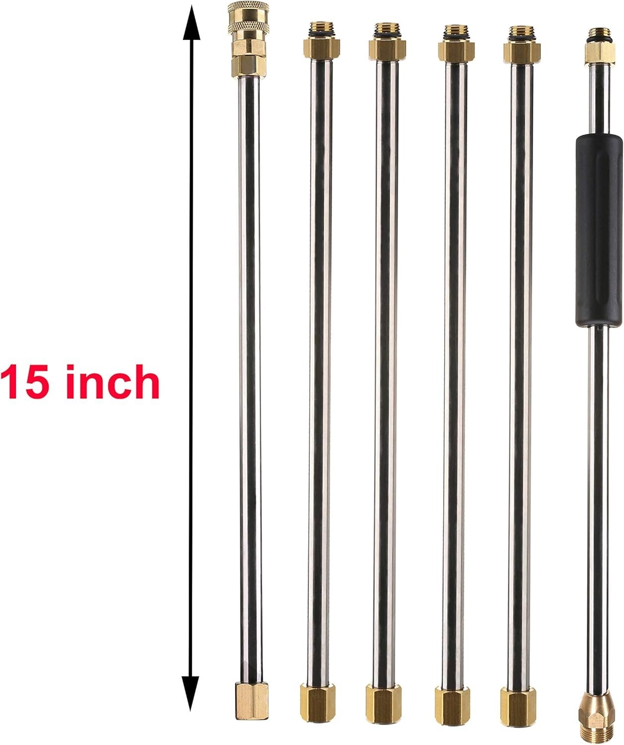 Versatile 90-Inch Power Washer Extension with Stainless Steel & Brass Fittings