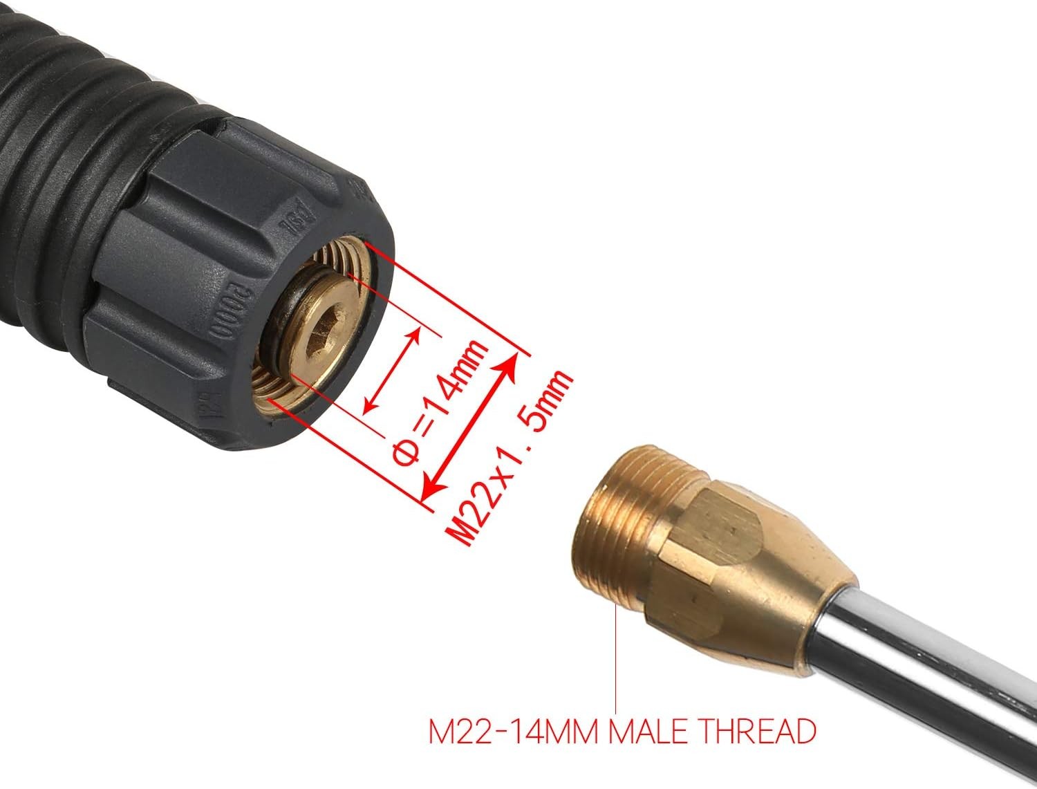 Pressure Washer Wand,Stainless Steel Quick Connect Lance,Replacement Spray Wand,